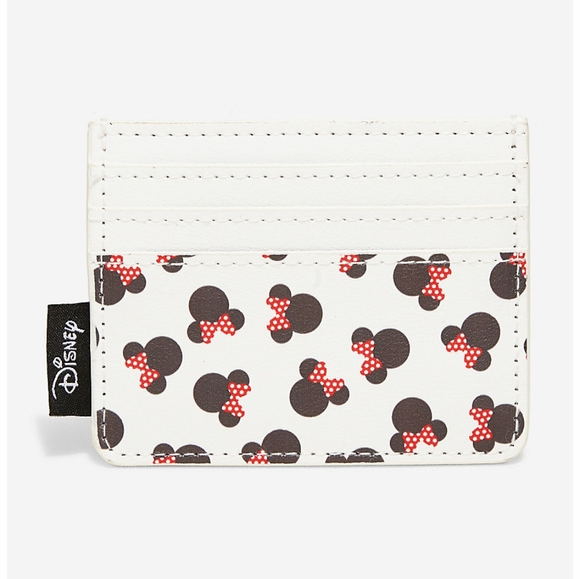 NWT Loungefly Minnie Polkabows mini backpack and cardholder main image 5